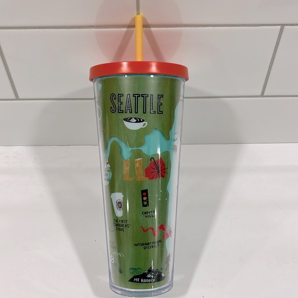 Starbucks 2019 Seattle WA Local Collection Cold Cup Venti Tumbler 24oz